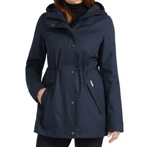 HUNTER Women’s XL Cotton Smock Hooded Rain Coat Water Resistant LARGE